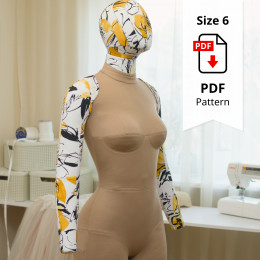 Corset Dress Form Full Set Size 6 PDF Patterns