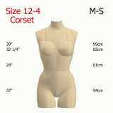 Sewing Pattern for Corset Dress Form Torso Set Size 12-4 Sewing Pattern for Corset Dress Form Torso Set Size 12-4
