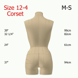 Sewing Pattern for Corset Dress Form Torso Set Size 12-4 Sewing Pattern for Corset Dress Form Torso Set Size 12-4