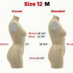 Торс корсетного манекену 12 розміру з чохлом. Викрійки у форматі PDF