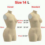 Торс корсетного манекену 14 розміру з чохлом. Викрійки у форматі PDF