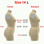 Торс корсетного манекену 14 розміру з чохлом. Викрійки у форматі PDF