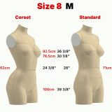 Sewing Pattern for Corset Dress Form Torso Set Size 8 With Low Stretch Cover Included