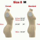 Sewing Pattern for Corset Dress Form Torso Set Size 8 With Low Stretch Cover Included