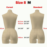 Sewing Pattern for Corset Dress Form Torso Set Size 8 With Low Stretch Cover Included