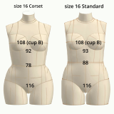 Sewing Pattern for Corset Dress Form Torso Set Size 16