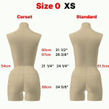 Sewing Pattern for Corset Dress Form Torso Set Size 0