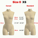 Sewing Pattern for Corset Dress Form Torso Set Size 0