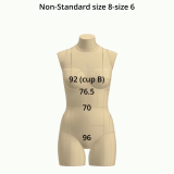 Sewing Pattern for Non-Standard Dress Form Torso Set Size 8-6 With Cover Included