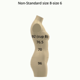 Sewing Pattern for Non-Standard Dress Form Torso Set Size 8-6 With Cover Included