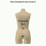 Sewing Pattern for Non-Standard Dress Form Torso Set Size 8-6 With Cover Included