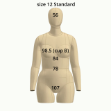 Sewing Pattern for Standard Dress Form Full Set Size 12 Sewing Pattern for Standard Dress Form Full Set Size 12