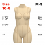 Торс нестандартного манекену  розміру 10 (верх) - 8 (низ). Викрійки у форматі PDF