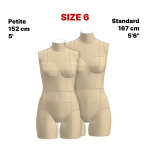 Торс  манекену  розміру 6 розміру для невисоких жінок. Викрійки у форматі PDF