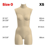 Sewing Pattern for Standard Dress Form Torso Set Size 0