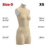 Sewing Pattern for Standard Dress Form Torso Set Size 0