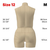 Sewing Pattern for Standard Dress Form Torso Set Size 12