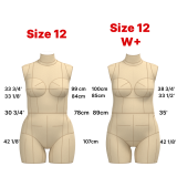 Sewing Pattern for  Dress Form Torso Set Size 12 Waist+