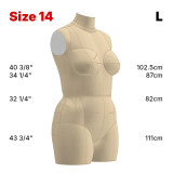 Sewing Pattern for Standard Dress Form Torso Set Size 14 Sewing Pattern for Standard Dress Form Torso Set Size 14