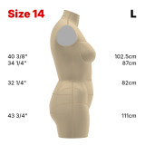 Sewing Pattern for Standard Dress Form Torso Set Size 14 Sewing Pattern for Standard Dress Form Torso Set Size 14