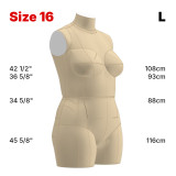 Sewing Pattern for Standard Dress Form Torso Set Size 16 Sewing Pattern for Standard Dress Form Torso Set Size 16