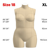 Sewing Pattern for Standard Dress Form Torso Set Size 18 Sewing Pattern for Standard Dress Form Torso Set Size 18