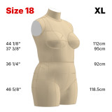 Sewing Pattern for Standard Dress Form Torso Set Size 18 Sewing Pattern for Standard Dress Form Torso Set Size 18