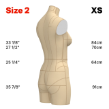 Sewing Pattern for Standard Dress Form Torso Set Size 2