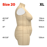 Sewing Pattern for Plus Size Dress Form Torso Set Size 20