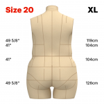 Торс манекену 20 розміру (Plus Size). Викрійки у форматі PDF Торс манекену 20 розміру (Plus Size). Викрійки у форматі PDF