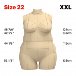 Торс манекену 22 розміру (Plus Size). Викрійки у форматі PDF
