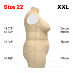 Торс манекену 22 розміру (Plus Size). Викрійки у форматі PDF
