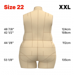 Торс манекену 22 розміру (Plus Size). Викрійки у форматі PDF