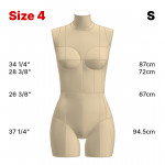 Sewing Pattern for Standard Dress Form Full Set Size 4
