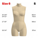Sewing Pattern for Standard Dress Form Full Set Size 6
