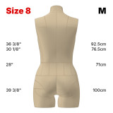 Sewing Pattern for Standard Dress Form Torso Set Size 8