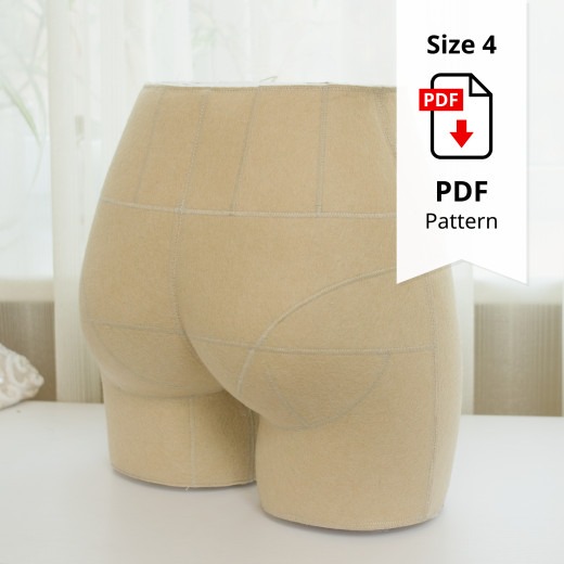 Sewing Pattern for Standard Dress Form Bottom Size 4