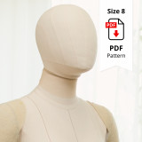 Sewing Pattern for Universal Head Size 8 With Cover Included