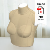 Sewing Pattern for Standard Dress Form Top Size 12