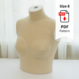 Standard Dress Form Top Size 8 PDF Patterns