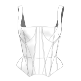 Sewing Pattern for Corset size S-M Sewing Pattern for Corset size S-M