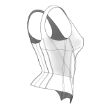 Sewing Pattern for Corset size S-M Sewing Pattern for Corset size S-M