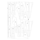 Sewing Pattern for Corset size S-M #2 Sewing Pattern for Corset size S-M #2