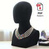 Sewing Pattern for DIY Head Stand, Jewelry Display, Wig Dress Form, Cap Hat Rack, Necklace holder. 